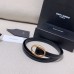 Replica Ysl Oval Buckle Thin Belt in Croco with Gold Hardware