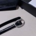 Replica Ysl Oval Buckle Thin Belt in Croco with Silver Hardware
