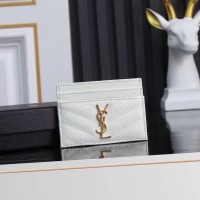 Replica Fake Ysl Card Case White 423291