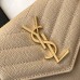 Replica Ysl Compact Tri Fold Wallet in Beige