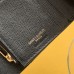 Replica Ysl Compact Tri Fold Wallet in Black with Gold Hardware