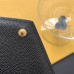 Replica Ysl Compact Tri Fold Wallet in Black with Gold Hardware