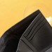 Replica Ysl Compact Tri Fold Wallet in Black with Silver Hardware