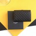 Replica Ysl Envelope Small Wallet in Mix Matelasse Black with Black Hardware