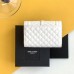 Replica Ysl Envelope Small Wallet in Mix Matelasse White