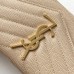Replica Ysl Large Flap Wallet in Beige with Gold Hardware