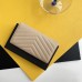 Replica Ysl Large Flap Wallet in Beige with Silver Hardware