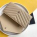 Replica Ysl Large Flap Wallet in Beige with Silver Hardware