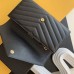 Replica Ysl Large Flap Wallet in Black with Gold Hardware