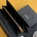 Replica Ysl Large Flap Wallet in Black with Gold Hardware