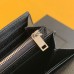 Replica Ysl Large Flap Wallet in Black with Silver Hardware
