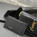 Replica Ysl Uptown Chain Wallet In Crocodile Embossed Shiny Leather with Gold Hardware