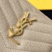 Replica Ysl Compact Zip Around Wallet in Beige with Gold Hardware