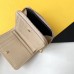 Replica Ysl Compact Zip Around Wallet in Beige with Gold Hardware
