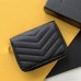Replica Ysl Compact Zip Around Wallet in Black with Gold Hardware
