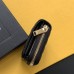 Replica Ysl Compact Zip Around Wallet in Black with Gold Hardware