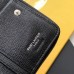 Replica Ysl Compact Zip Around Wallet in Black with Silver Hardware