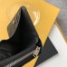 Replica Ysl Compact Zip Around Wallet in Black with Silver Hardware