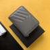 Replica Ysl Compact Zip Around Wallet in Grey with Silver Hardware