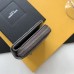 Replica Ysl Compact Zip Around Wallet in Grey with Silver Hardware