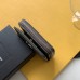 Replica Ysl Compact Zip Around Wallet in Grey with Silver Hardware