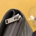 Replica Ysl Compact Zip Around Wallet in Grey with Silver Hardware