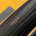 Replica Ysl Zip Around Wallet in Black with Gold Hardware