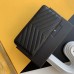 Replica Ysl Zip Around Wallet in Black with Silver Hardware
