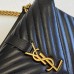 Replica Ysl Medium College Handbags in Black with Gold Hardware