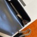 Replica Ysl Medium College Handbags in Black with Silver Hardware