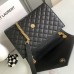 Replica Ysl Medium Envelope Bag in Black with gold Hareware