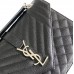 Replica Ysl Medium Envelope Bag in Black with silver Hareware