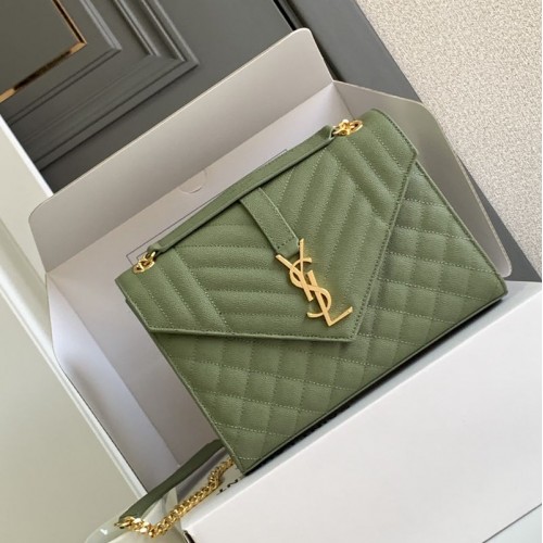 Replica Ysl Medium Envelope Bag in Green