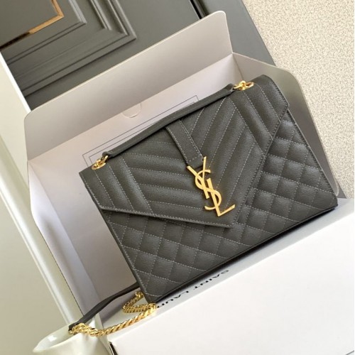 Replica Ysl Medium Envelope Bag in Grey