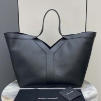 Replica YSL Y Tote in Black Leather Bag