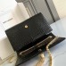 Replica Ysl Medium Kate Tassel Bag in Croco Black with gold hardware