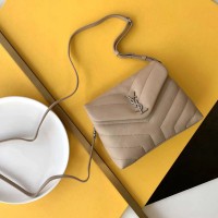 Replica Ysl LouLou Toy strap Bag in Beige with Silver