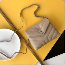 Replica Ysl LouLou Toy strap Bag in Beige with Silver