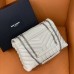 Replica Ysl Medium LouLou Bag in white with silver