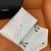 Replica Ysl Medium LouLou Bag in white with silver