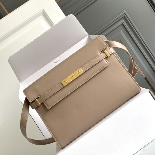 Replica Ysl Manhattan Shoulder Bag in Cream