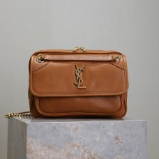 Replica YSL Saint Laurent Niki Camera Bag In Smooth Leather Vintage Cognac