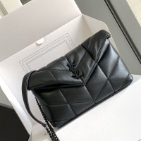 Replica YSL Puffer Toy Bag Black with Black Hardware