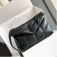 Replica YSL Puffer Toy Bag Black with Black Hardware