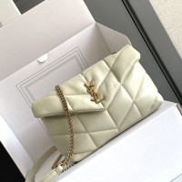 Replica YSL Puffer Toy Bag White with gold