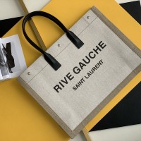 Replica Ysl Rive gauche Large Tote Bag in white