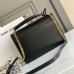 Replica Ysl Sunset Top Handle Flap Bag in Black with Gold Hardware